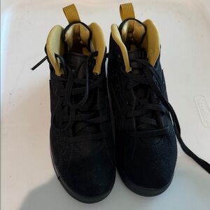 Kids Jordan High-Top Sneakers in Black with Gold Accent